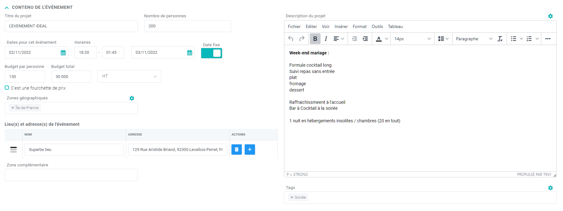 screenshot of Lab Event